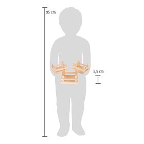 small foot Sada malá přepravka na potraviny 3 ks, small foot