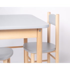 Set stolečku a židliček Simple - šedý