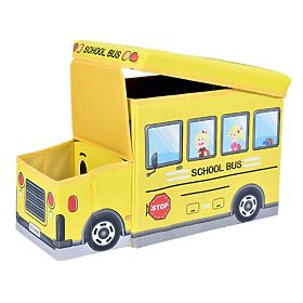 Úložný box na hračky Autobus žlutý