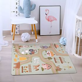 Velká pěnová podložka EVA pro děti farma 90,5x90,5 cm 21 dílů ECOTOYS