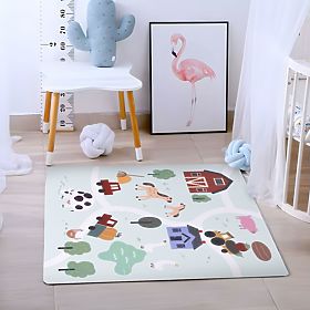 Velká pěnová podložka EVA pro děti Farma 90,5x90,5 cm 21 ks ECOTOYS, EcoToys