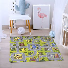 Velká pěnová podložka EVA pro děti Město 90,5x90,5 cm 21 ks ECOTOYS, EcoToys