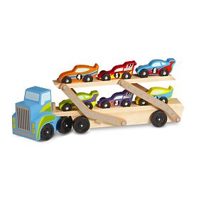 Velký náklaďák se závodními auty, Melissa & Doug