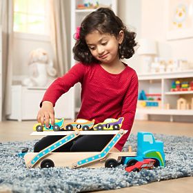 Velký náklaďák se závodními auty, Melissa & Doug