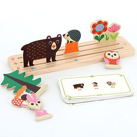 Vilac Dřevěná logická hra Postav to správně! Les, Vilac