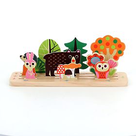 Vilac Dřevěná logická hra Postav to správně! Les, Vilac