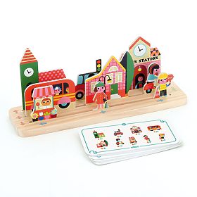 Vilac Dřevěná logická hra Postav to správně! Město