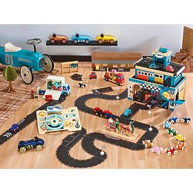 Vilac Dřevěné auto Old Sport Compet tmavě modré