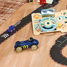 Vilac Dřevěné auto Old Sport Compet tmavě modré