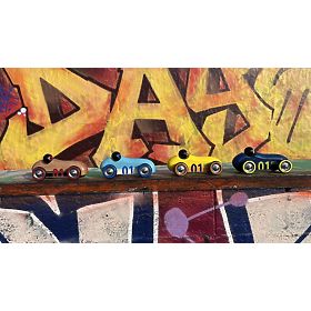 Vilac Dřevěné auto Old Sport Compet tmavě modré