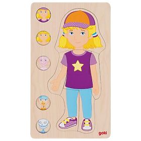 Vrstevné puzzle dívka - lidské tělo zevnitř