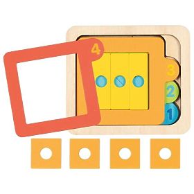 Vrstevné puzzle tvary a čísla