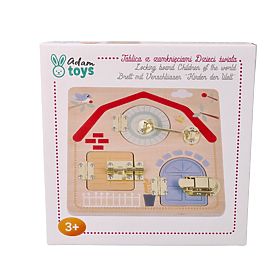 Vzdělávací tabule se zámky - Děti světa, AdamToys