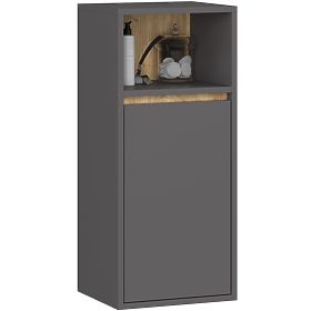 ZÁVĚSNÁ KOUPELNOVÁ SKŘÍŇKA VAMI W35 1D 1W GRAFIT ŠEDÁ / DUB ARTISAN