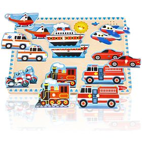 Zvuková skládačka - Vozidla - hudební puzzle
